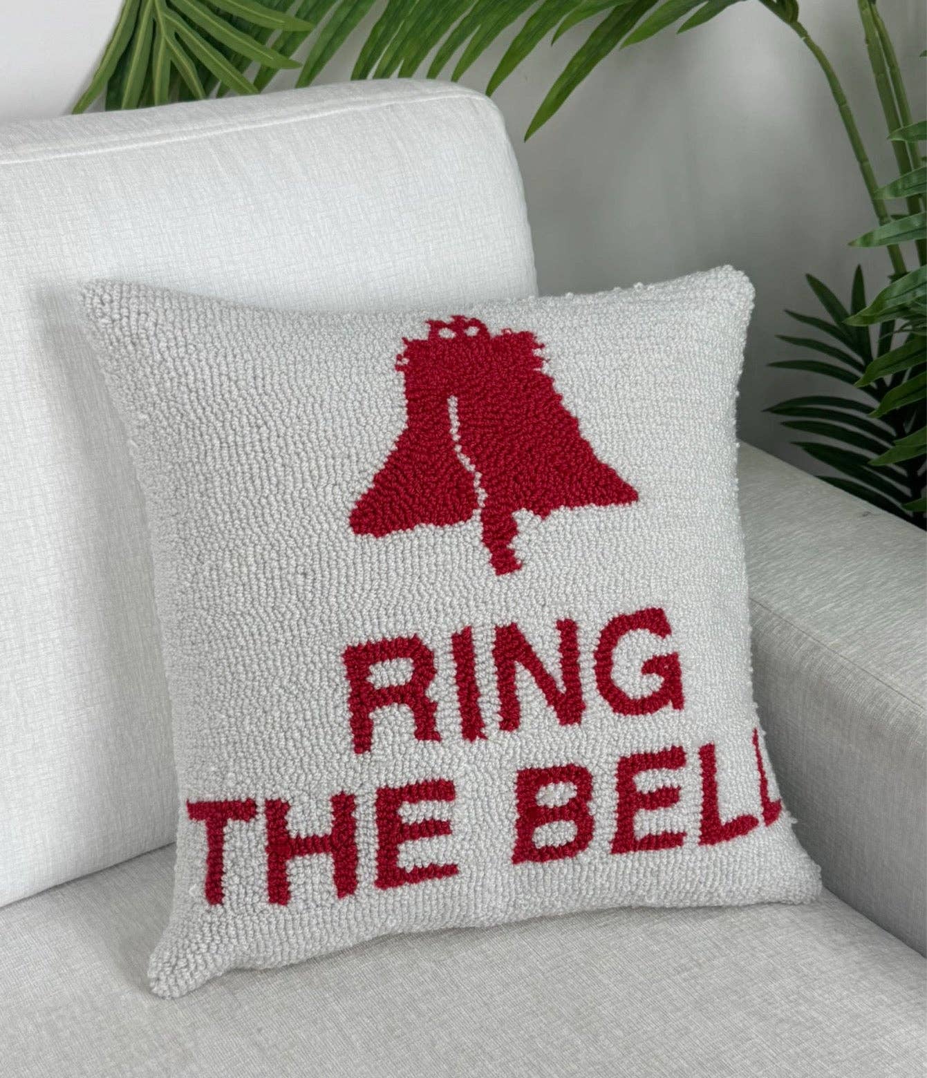 Philadelphia Ring The Bell Hooked Pillow