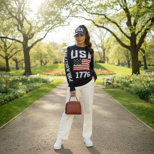 250th/4th of July USA Flag Sweater