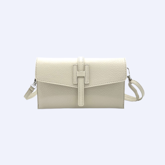 Genuine leather mini clutch bag (Made in Italy)