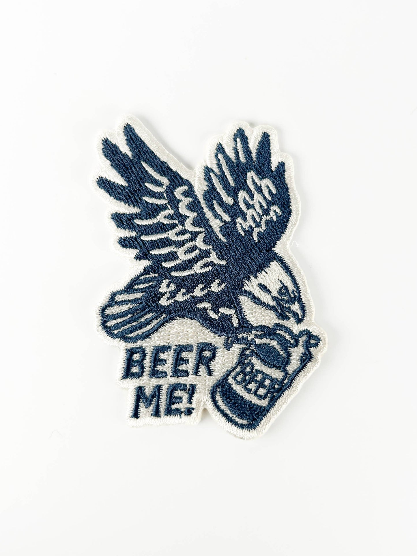 Beer Me Eagle Patch Embroidered Iron-On Patch for Hats