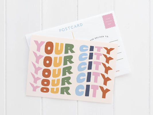 Havertown Wavy Lettering Postcard