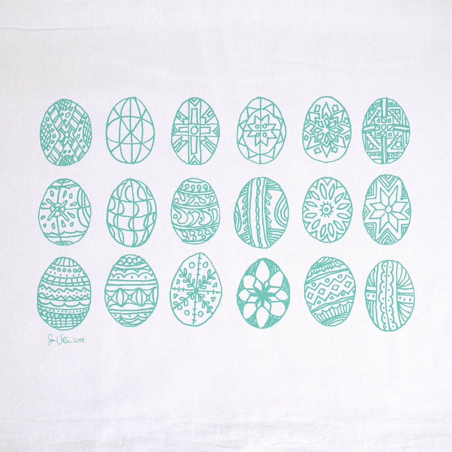 Easter Egg Tea Towel | Easter Eggs Kitchen Towels