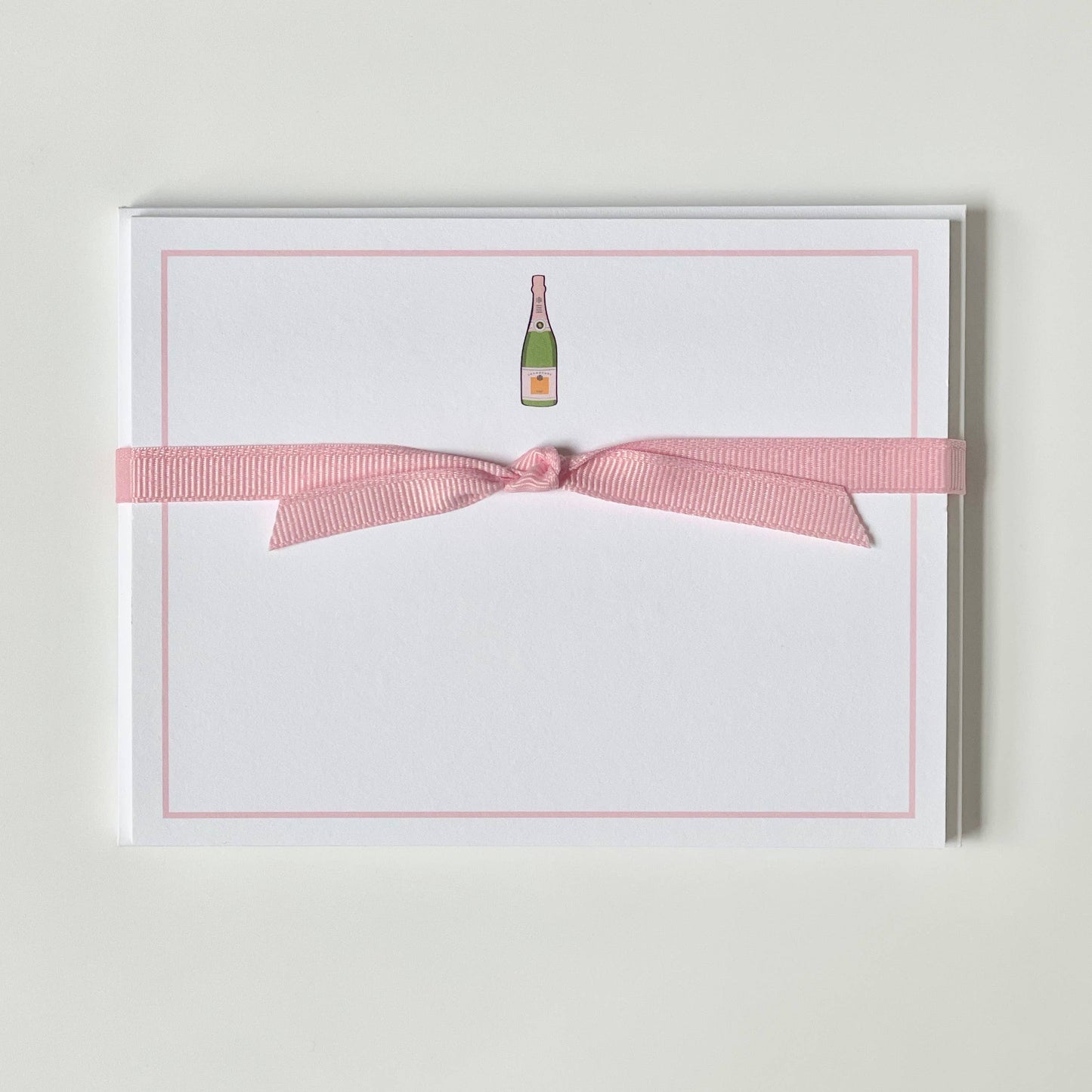 Pink Champagne - Flat Note Cards Set