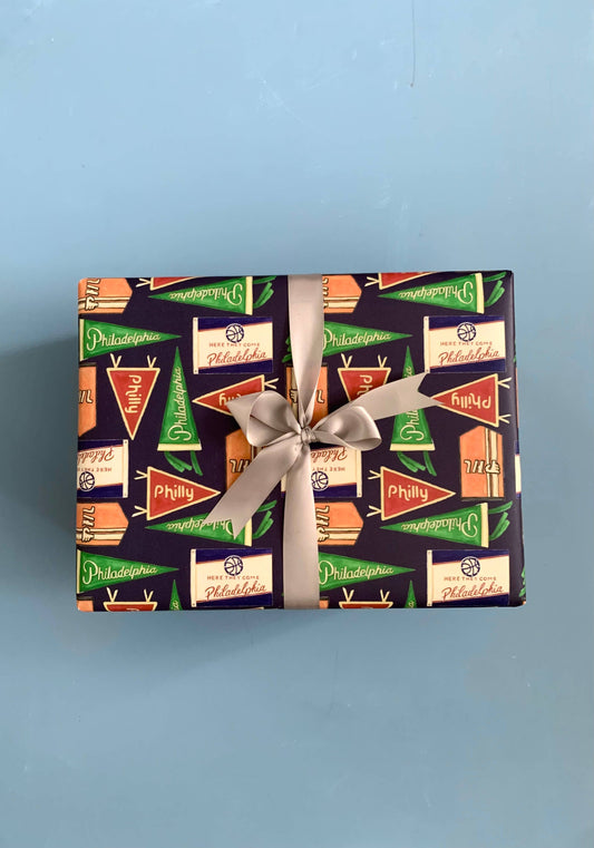 Philly Sports Flags Wrapping Paper 