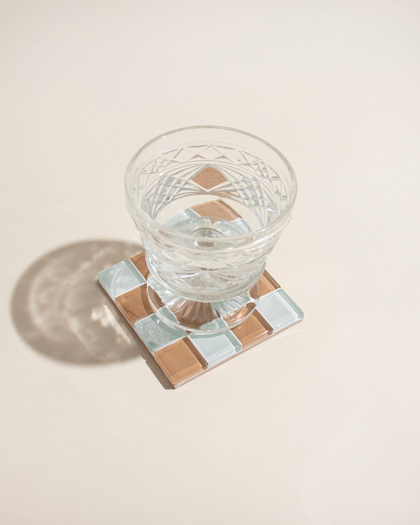 GLASS TILE COASTER - Hazelnut Milk Chocolate