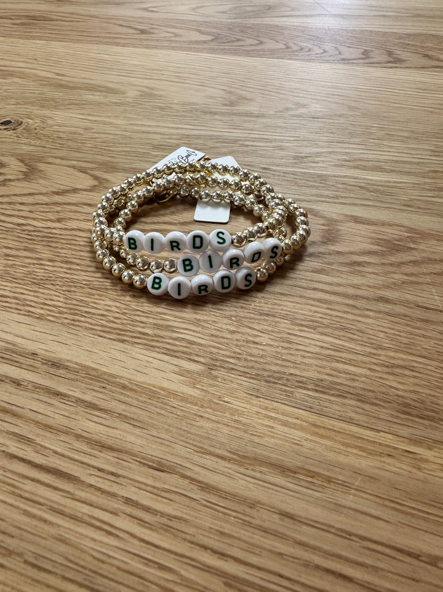 Birds Green Letter Bracelet