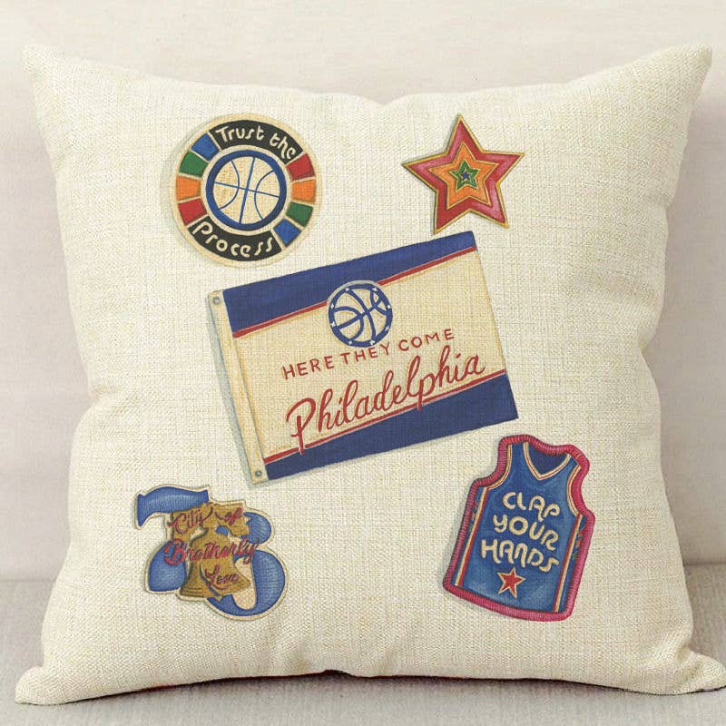 Philly Basketball Fan Pillow