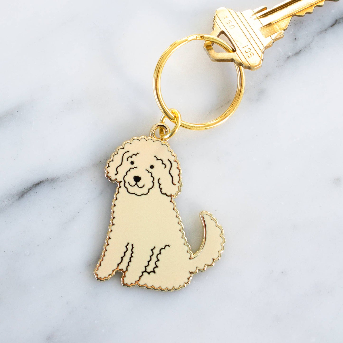 Golden Doodle Keychain