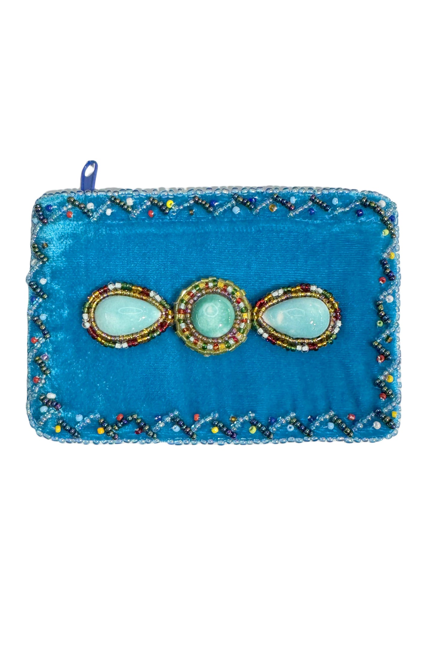 Gem Rectangle Velvet Coin Purse