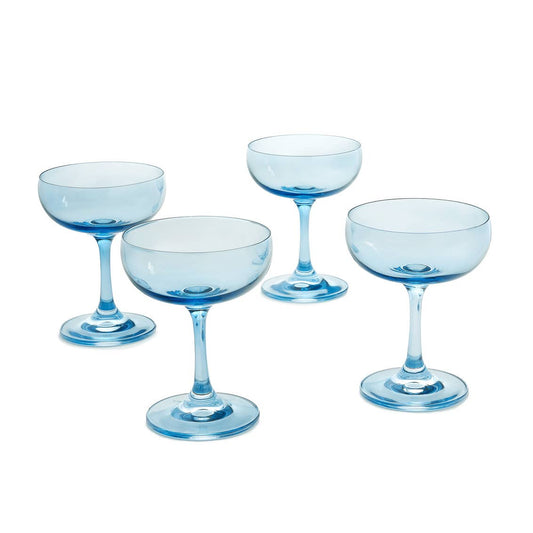 Blue Coupe Glass