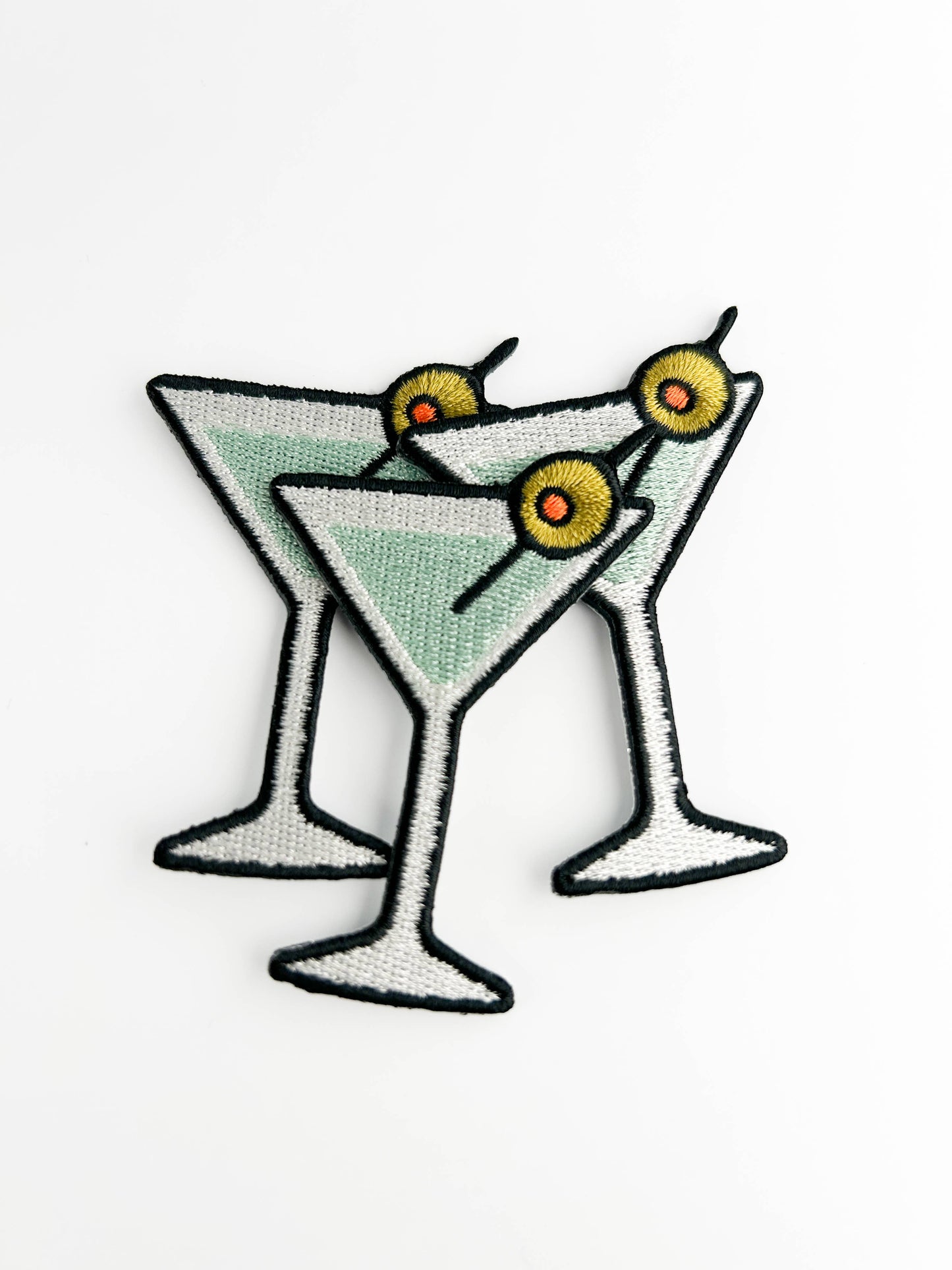 Martini Embroidered Patch | Cocktail Lover Iron On Patch