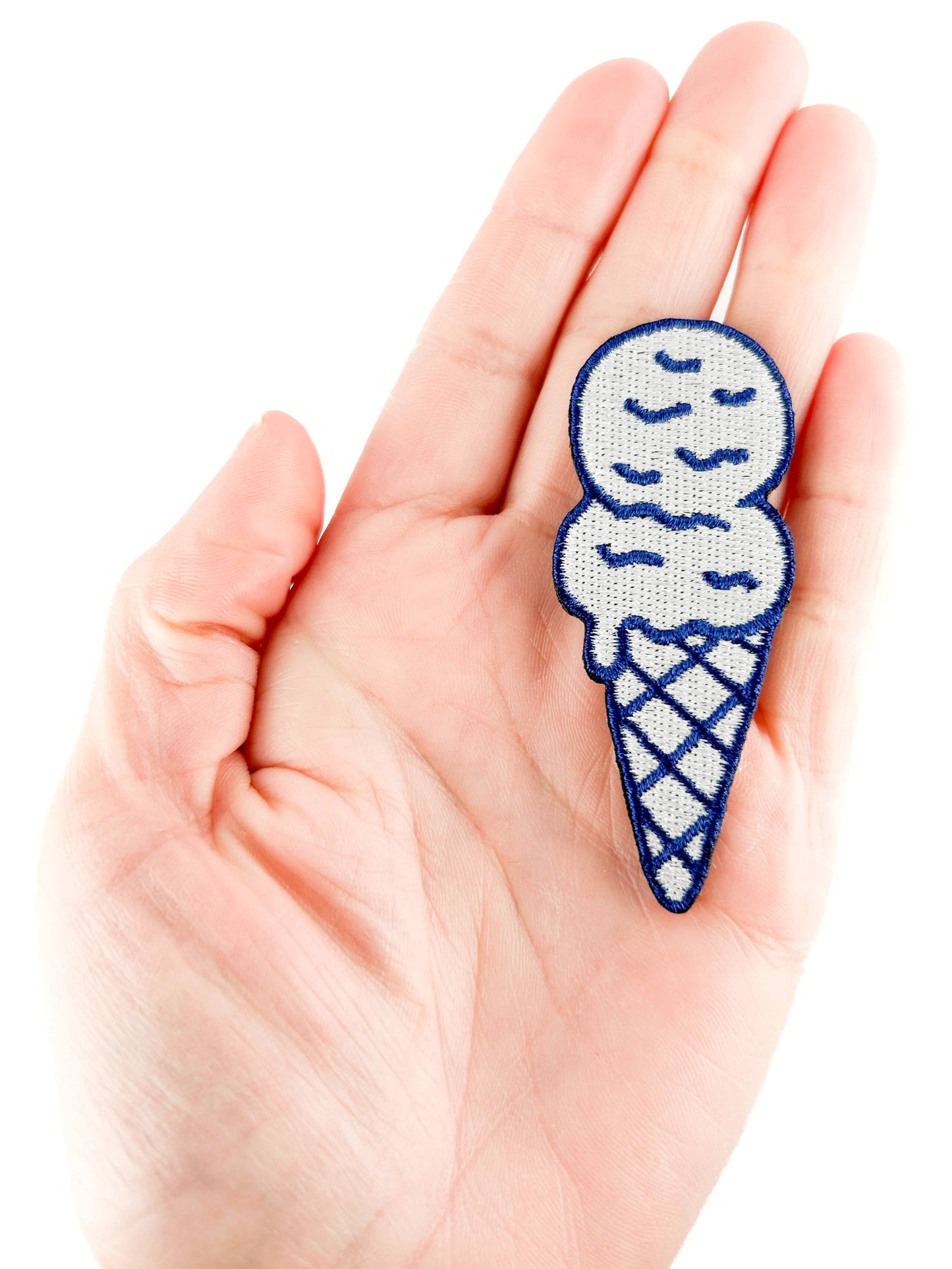 Ice Cream Embroidered Patch Cute Dessert Patch for Tote Hat
