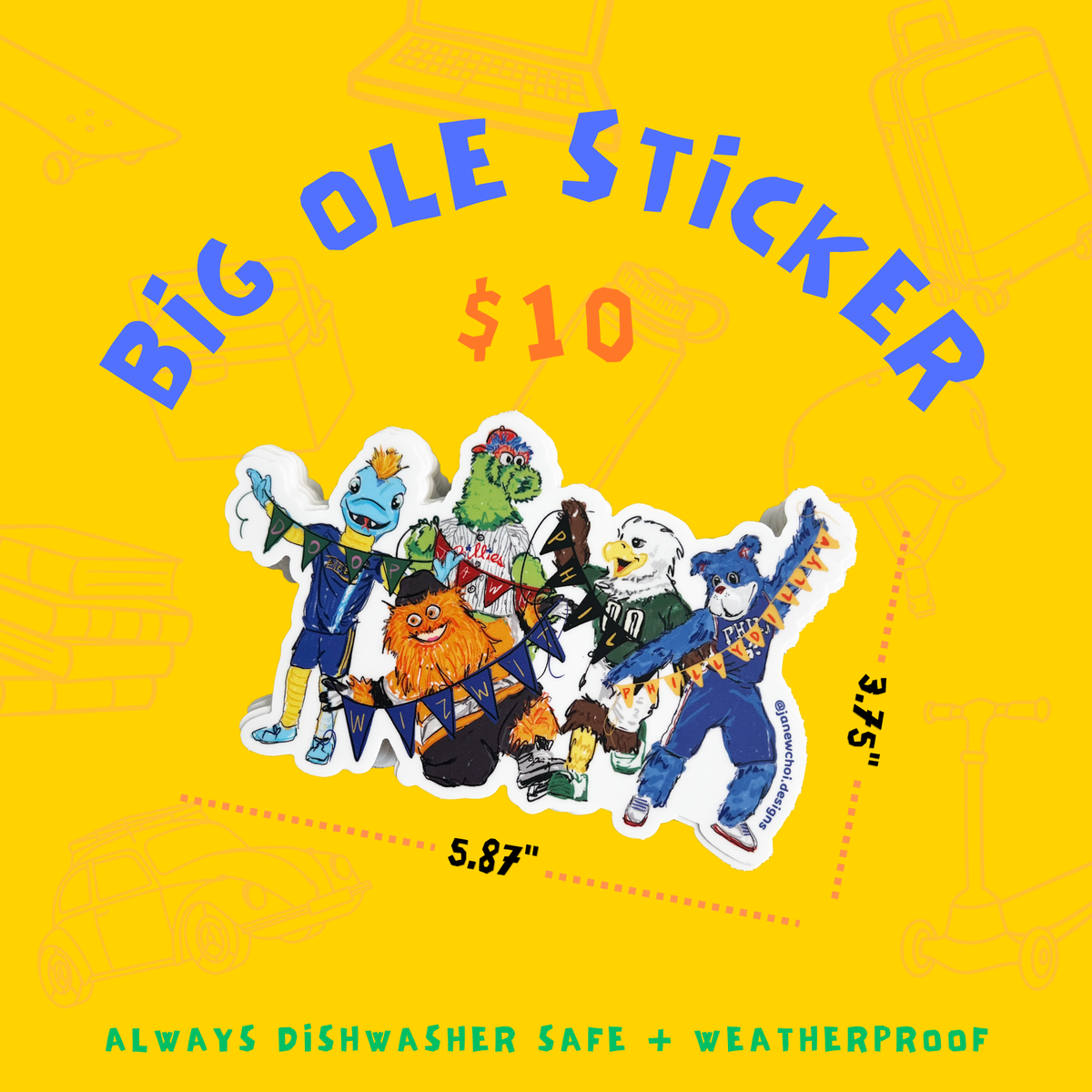 Big Ole Sticker - Philly Squad Sticker