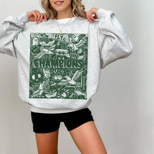 Vintage Eagle Shirt, 2025 Champions Game Day Philly Sweater