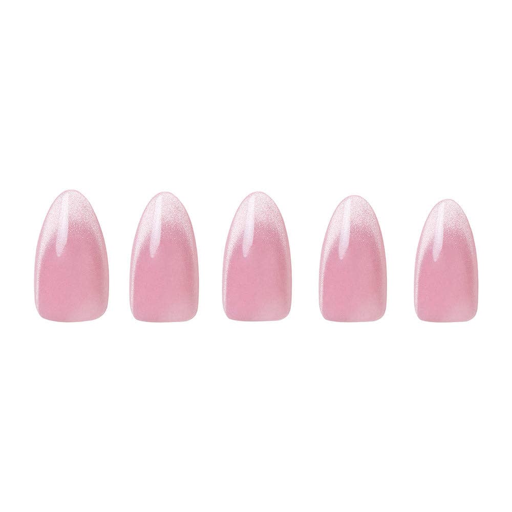 Lovers Blush Press-On Nails | Short Almond | Velvet Pink