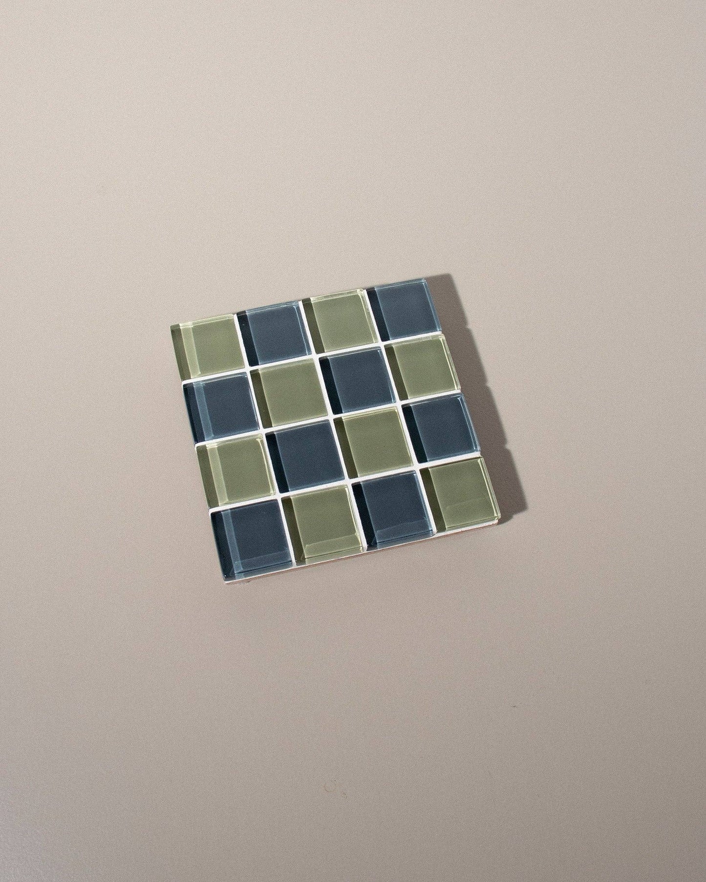 GLASS TILE COASTER - Dusted Moss