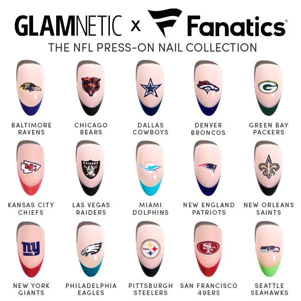 Glamnetic x Fanatics Eagles NFL Press-On Nail Collection