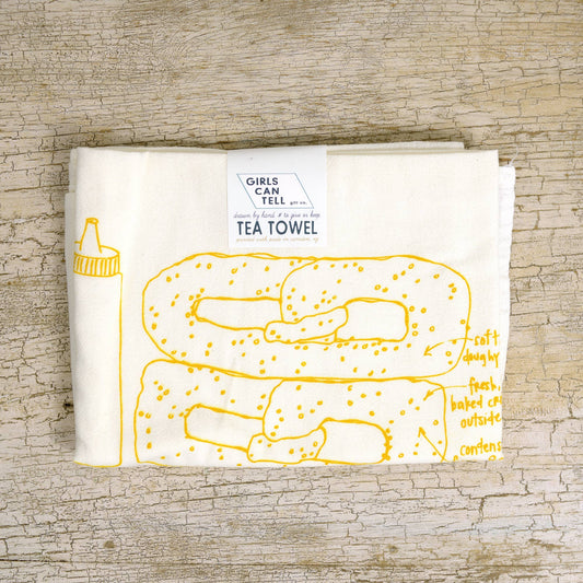 Soft Pretzel Tea Towel | dish towels