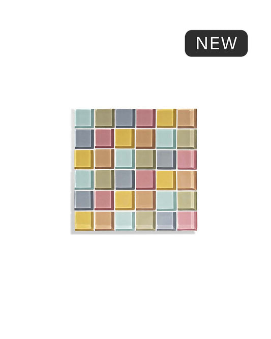 GLASS TILE DECORATIVE TRAY - Pastel Sprinkles