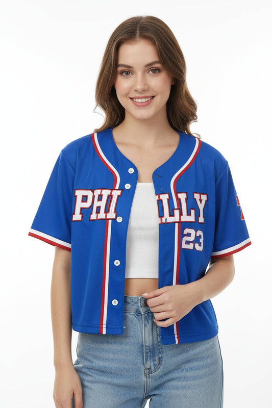 Lebron James Philly #23 Button up Jersey