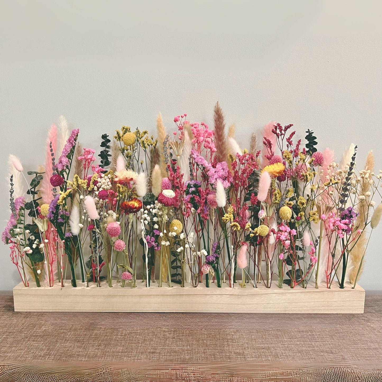 Dried Flowers Bouquet with Wood Bar
