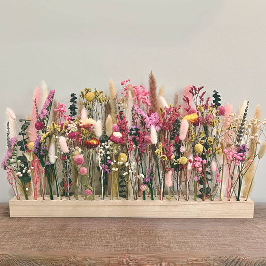 Dried Flowers Bouquet with Wood Bar