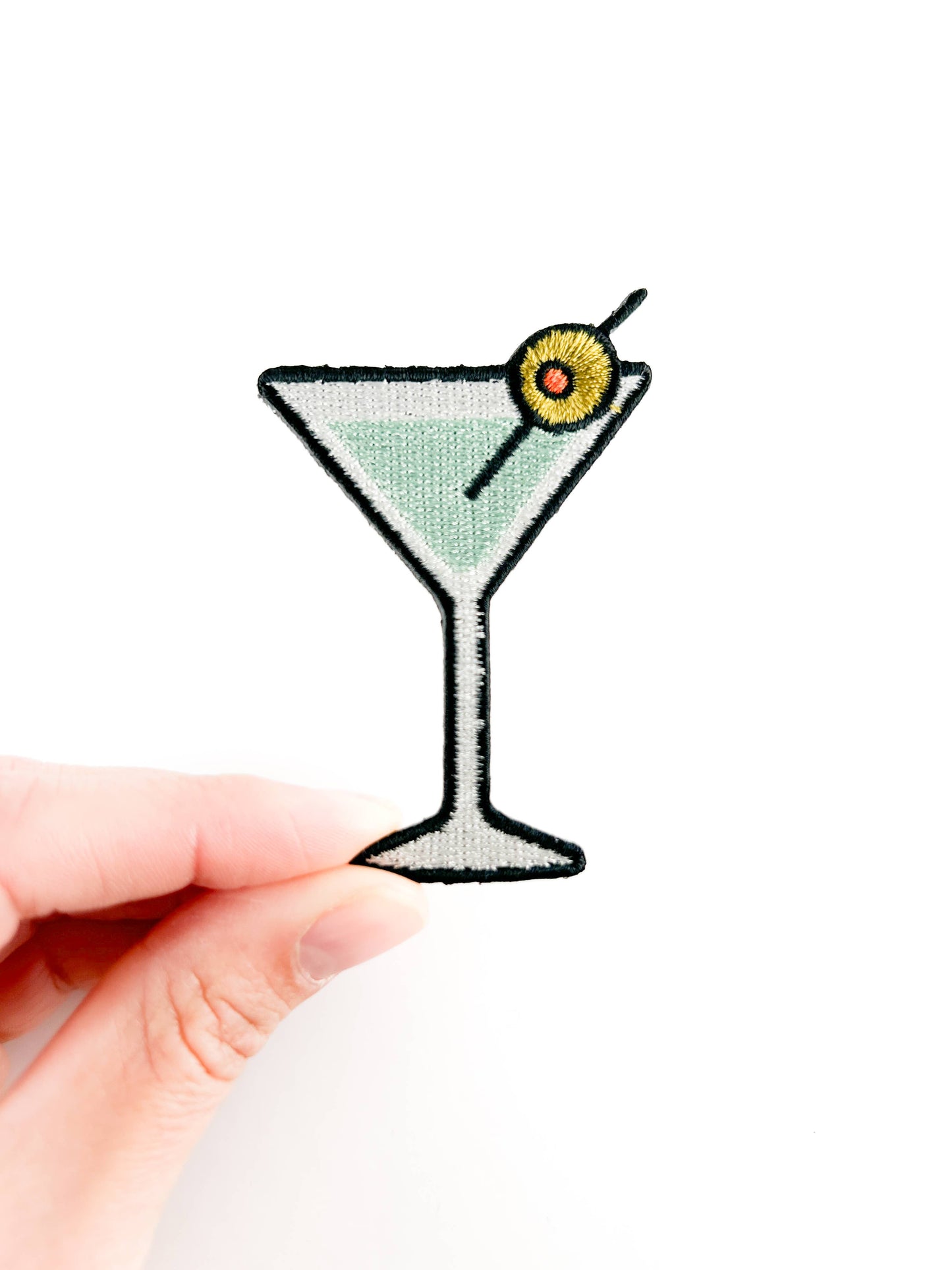 Martini Embroidered Patch | Cocktail Lover Iron On Patch