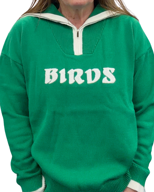 Birds 1/4 Zip Sweater