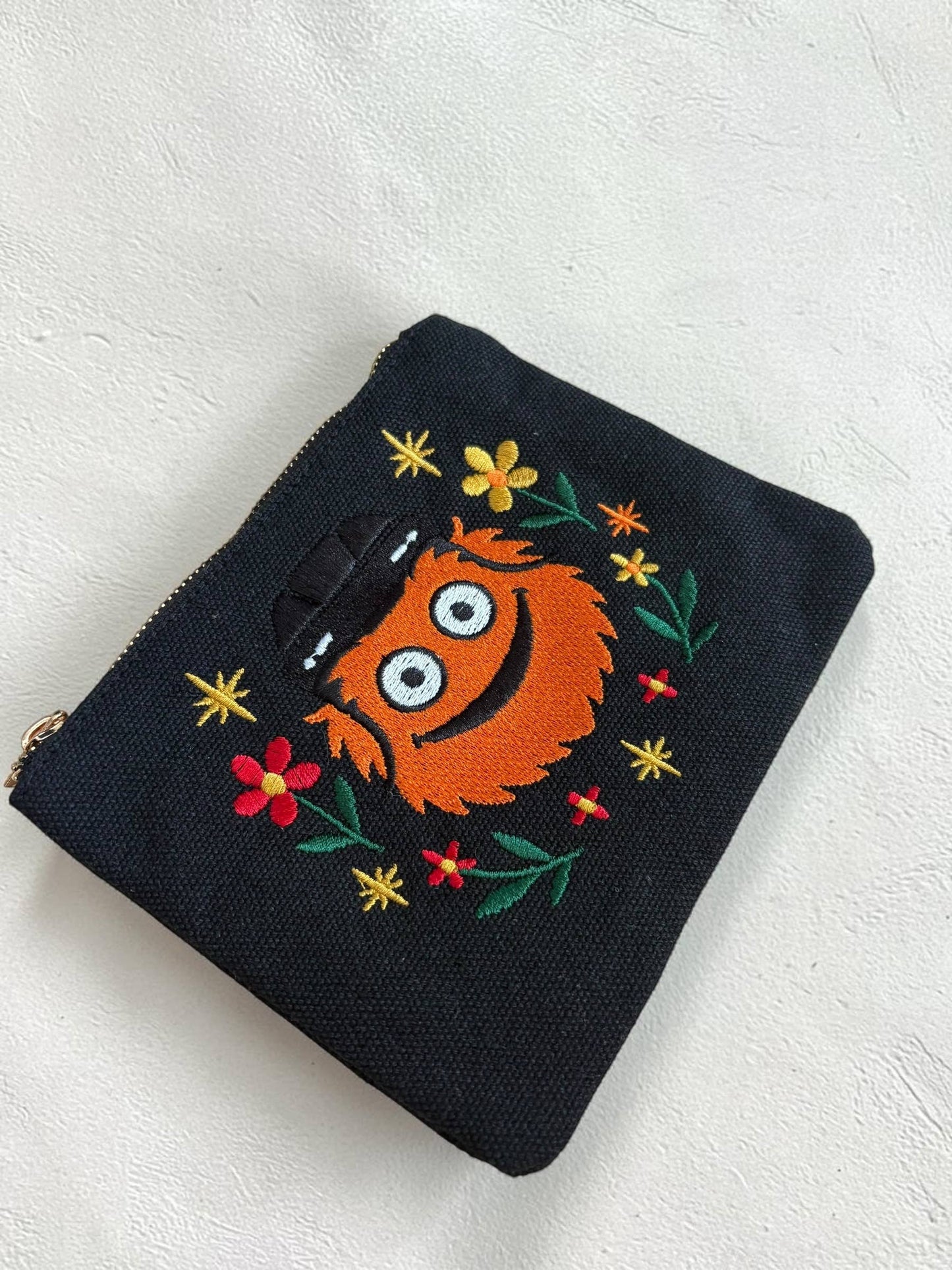 Hockey Mascot Embroidered Pouch Wallet Philadelphia Philly