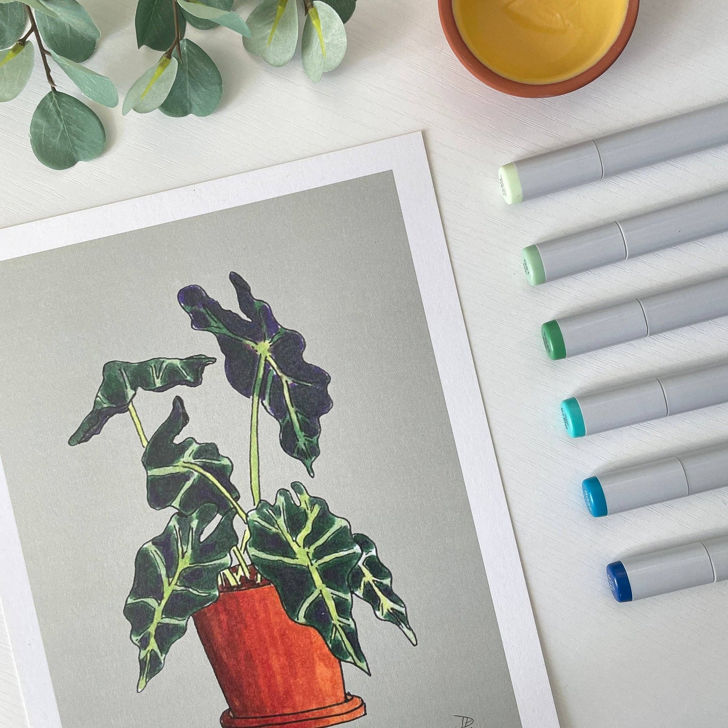 Elephant Ear Plant | Recycled Cardstock Print