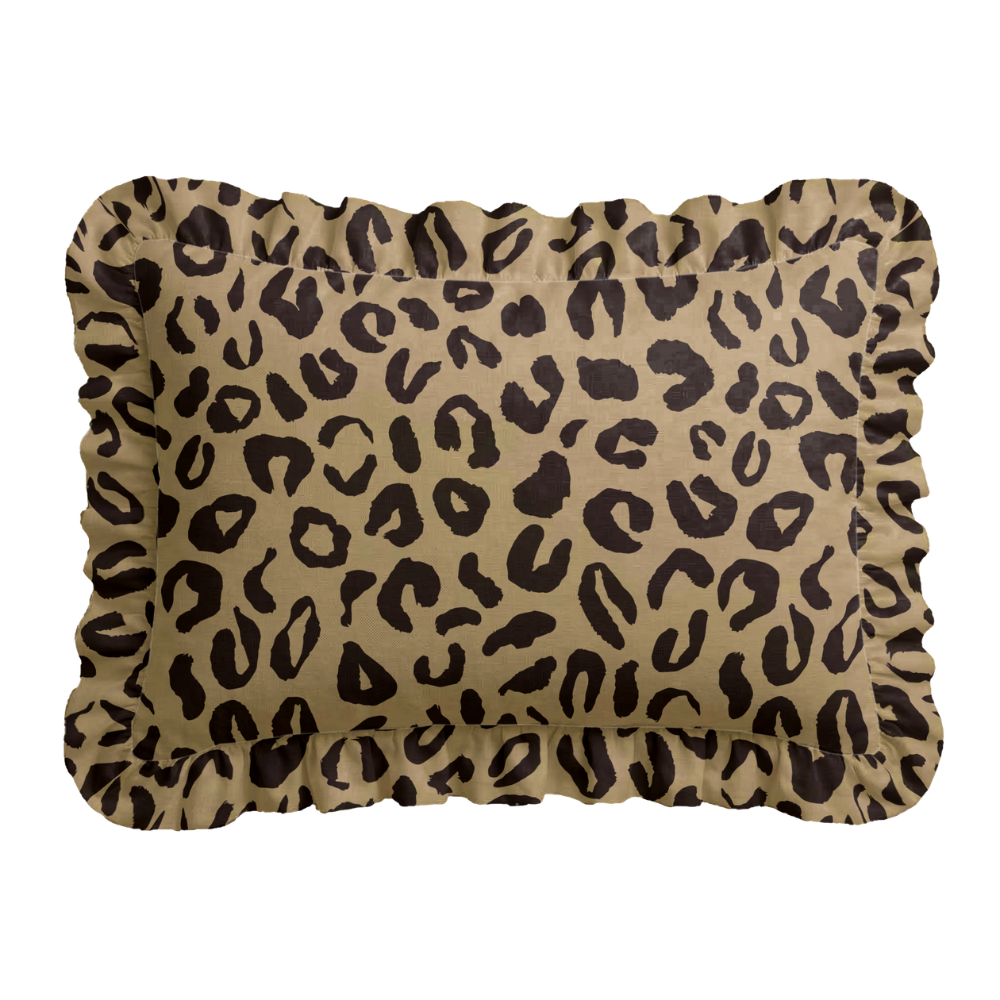 Place Ruffled Embroidered Pillow