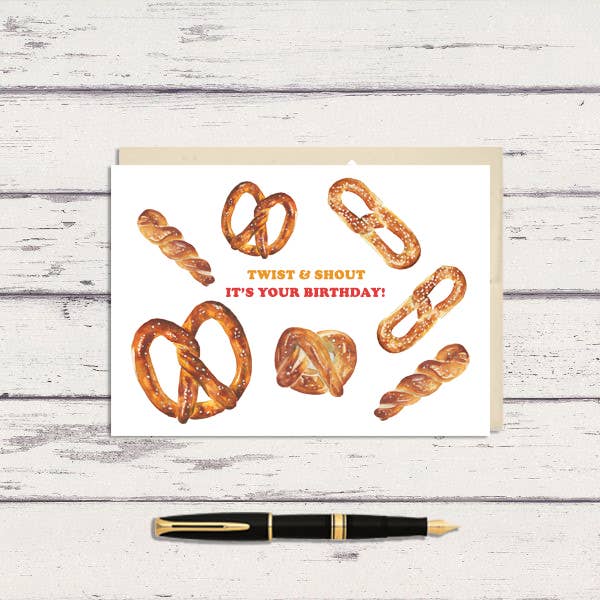 Mixed Pretzel Birthday Greeting Card