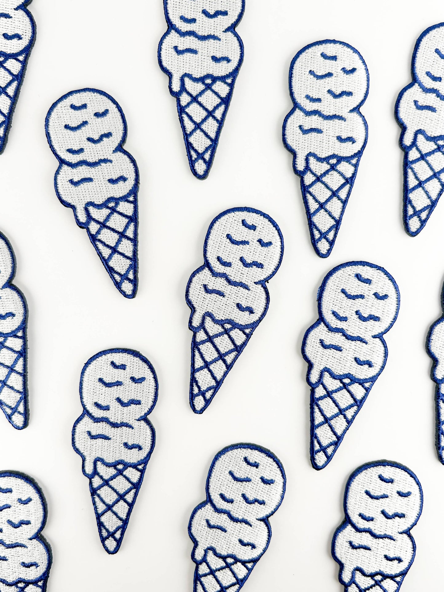 Ice Cream Embroidered Patch Cute Dessert Patch for Tote Hat
