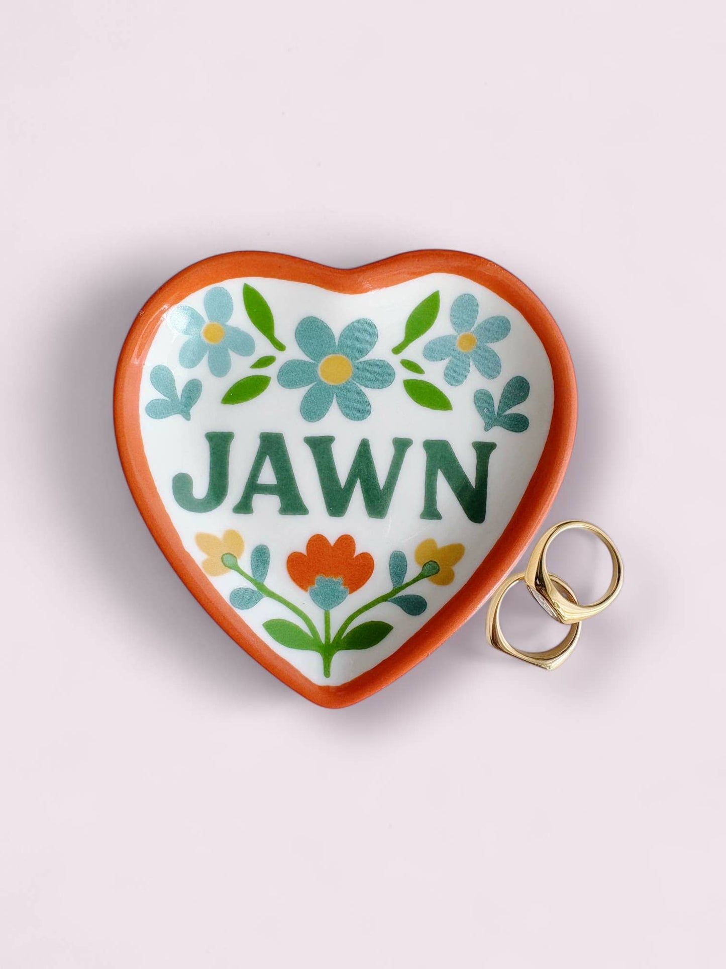 Jawn Heart Shaped Ceramic Trinket Jewelry Dish Philadelphia