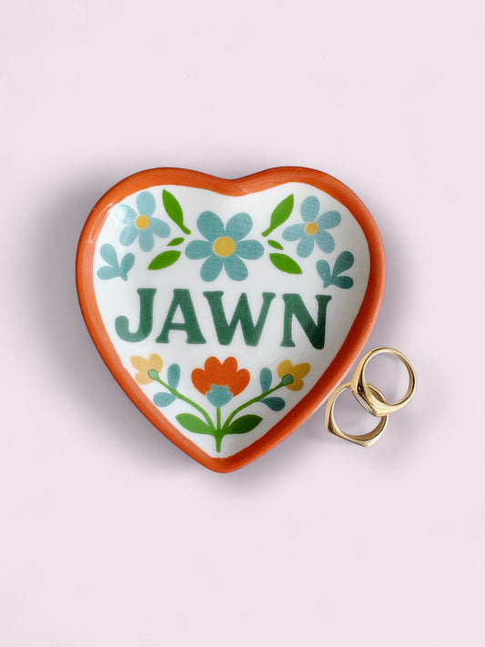 Jawn Heart Shaped Ceramic Trinket Jewelry Dish Philadelphia