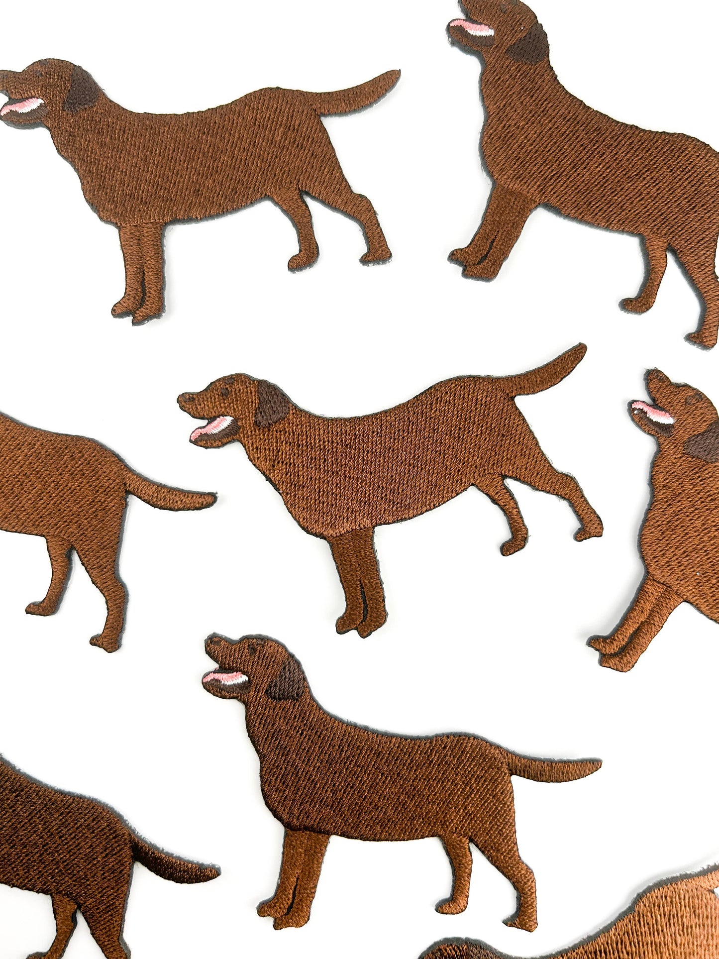 Chocolate Labrador Embroidered Iron On Patch | Dog Patch Lab