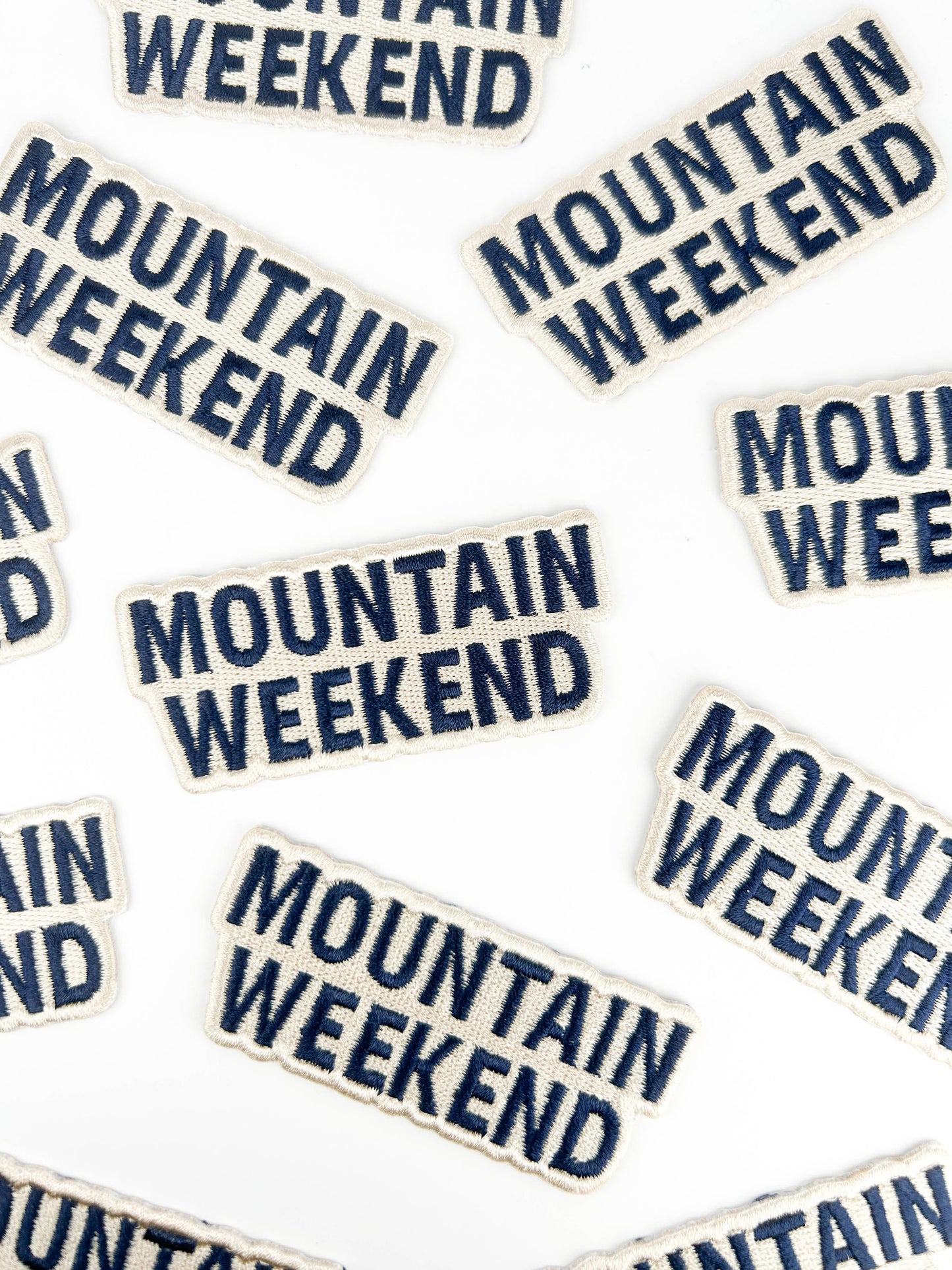 Mountain Weekend Patch Outdoor Adventure Embroidered Iron On