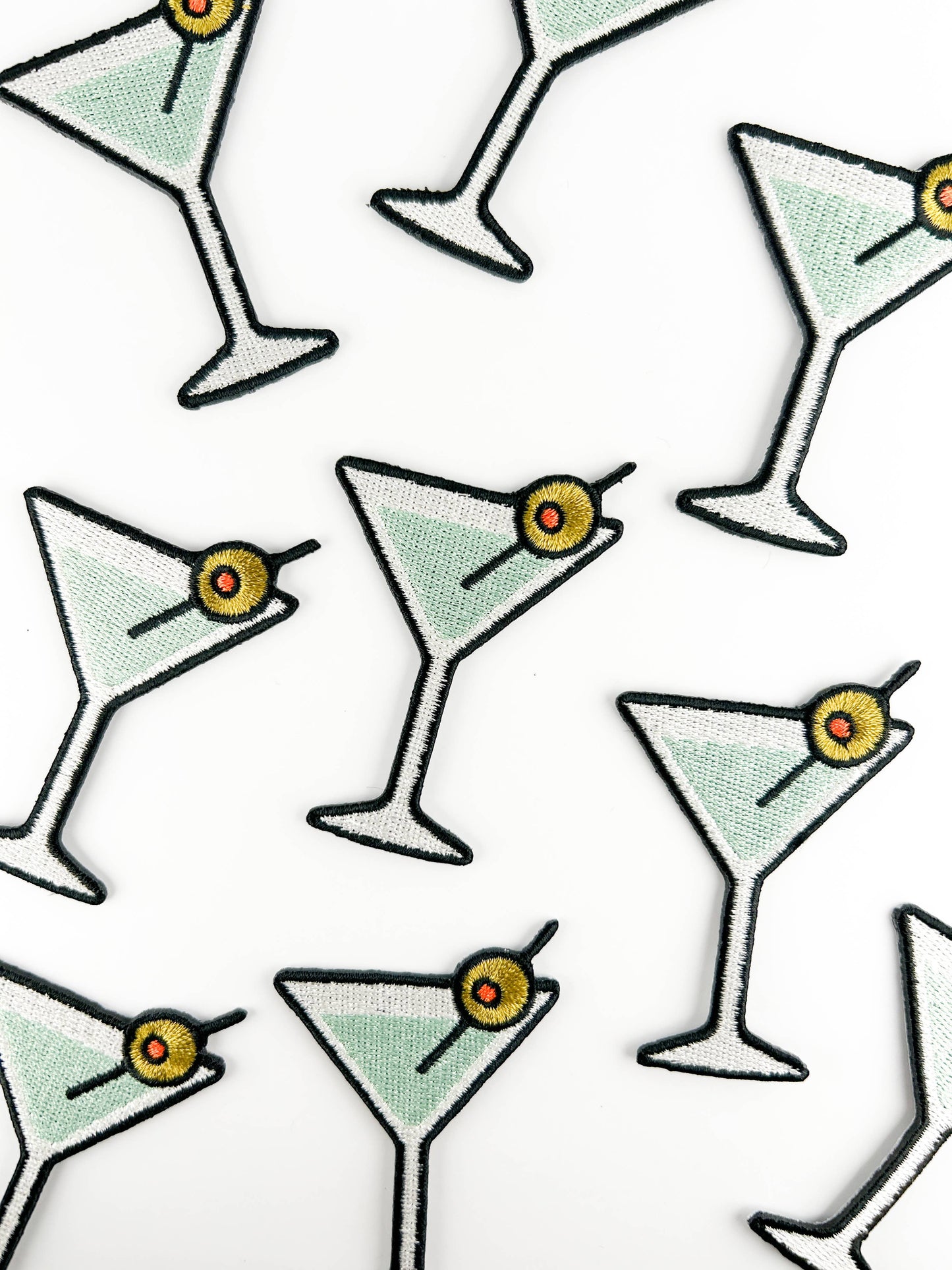 Martini Embroidered Patch | Cocktail Lover Iron On Patch