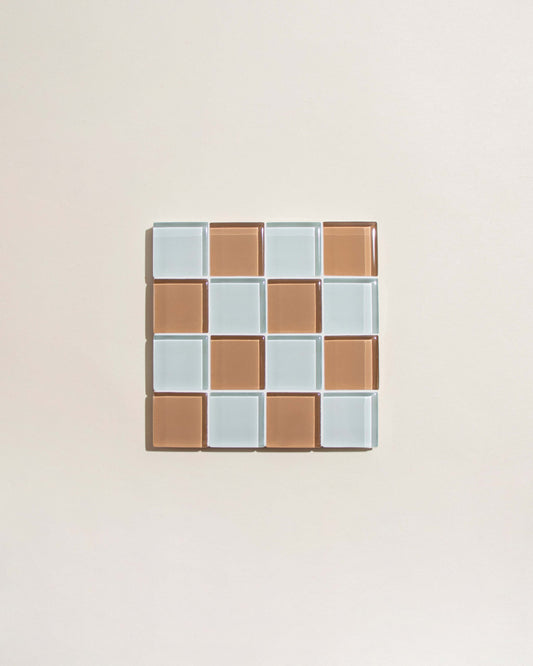 GLASS TILE COASTER - Hazelnut Milk Chocolate