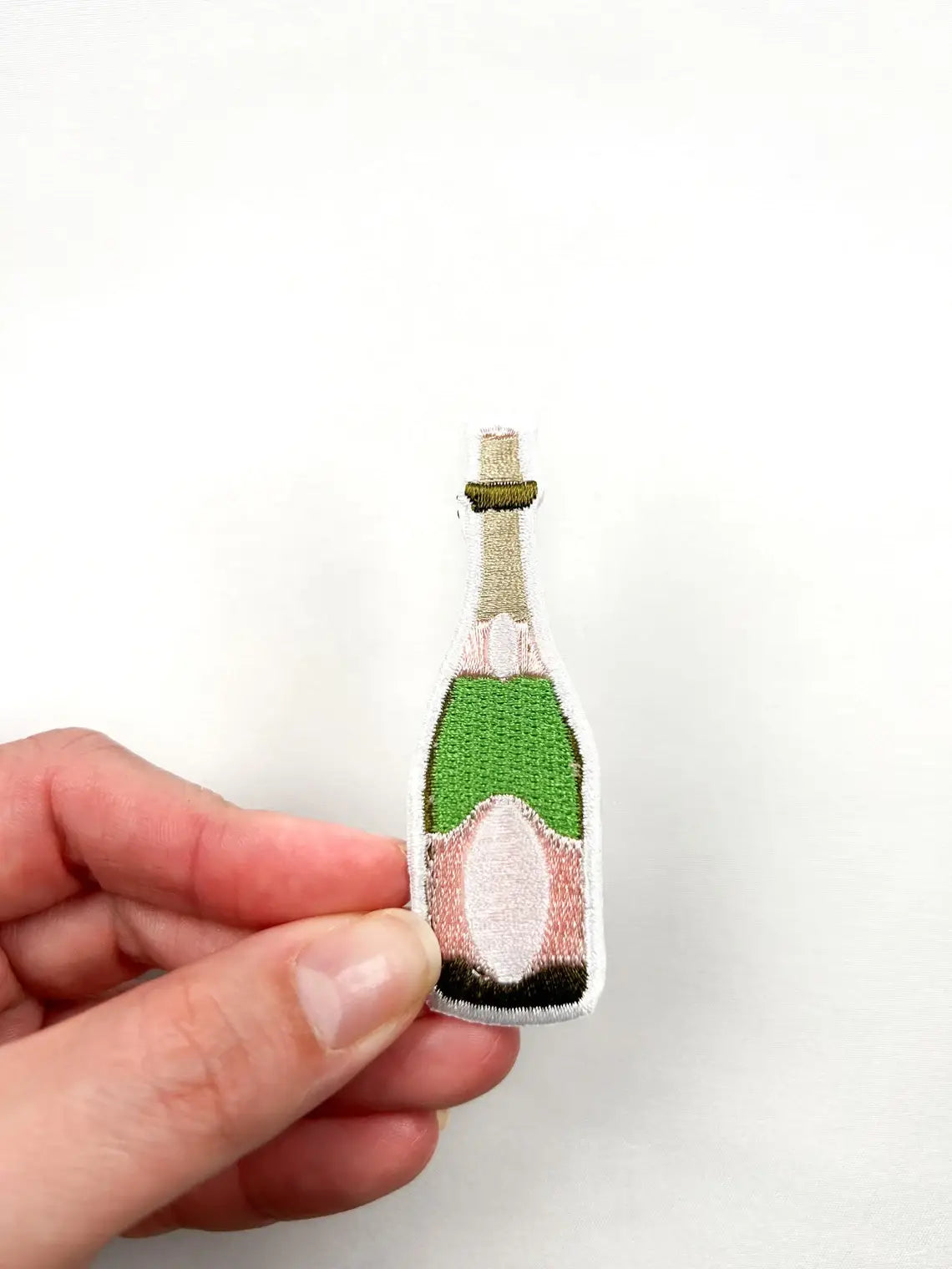 Champagne Bottle Iron-On Patch Bachelorette Party Happy Hour