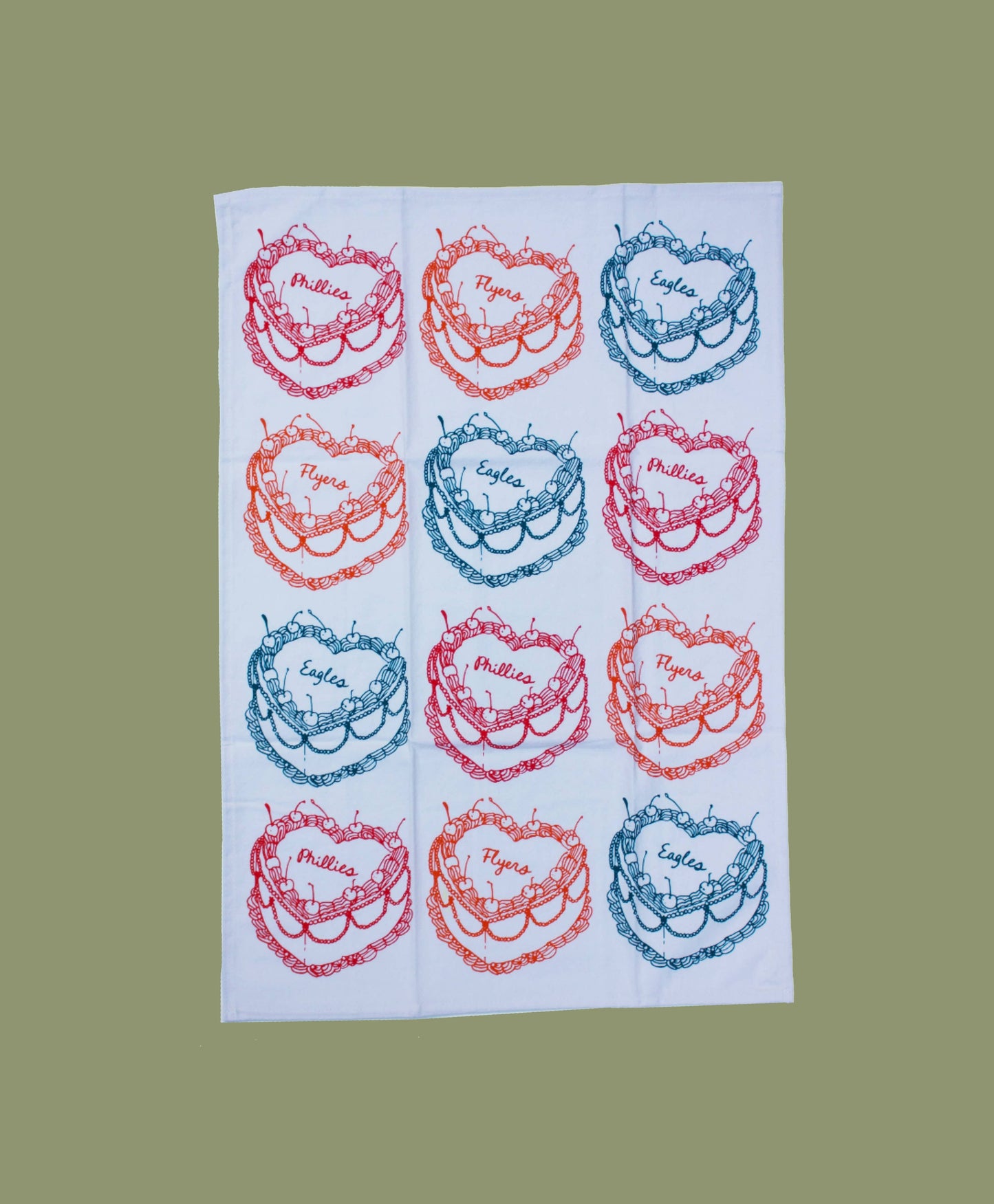 Cake Philly Sports Tea Towel