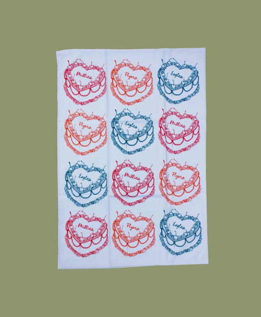 Cake Philly Sports Tea Towel