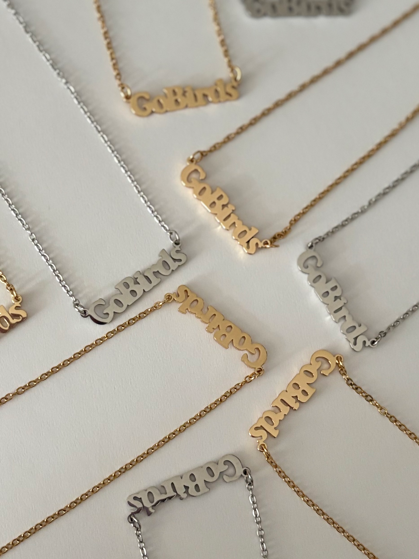Go Birds Charm Necklace ~ Gold