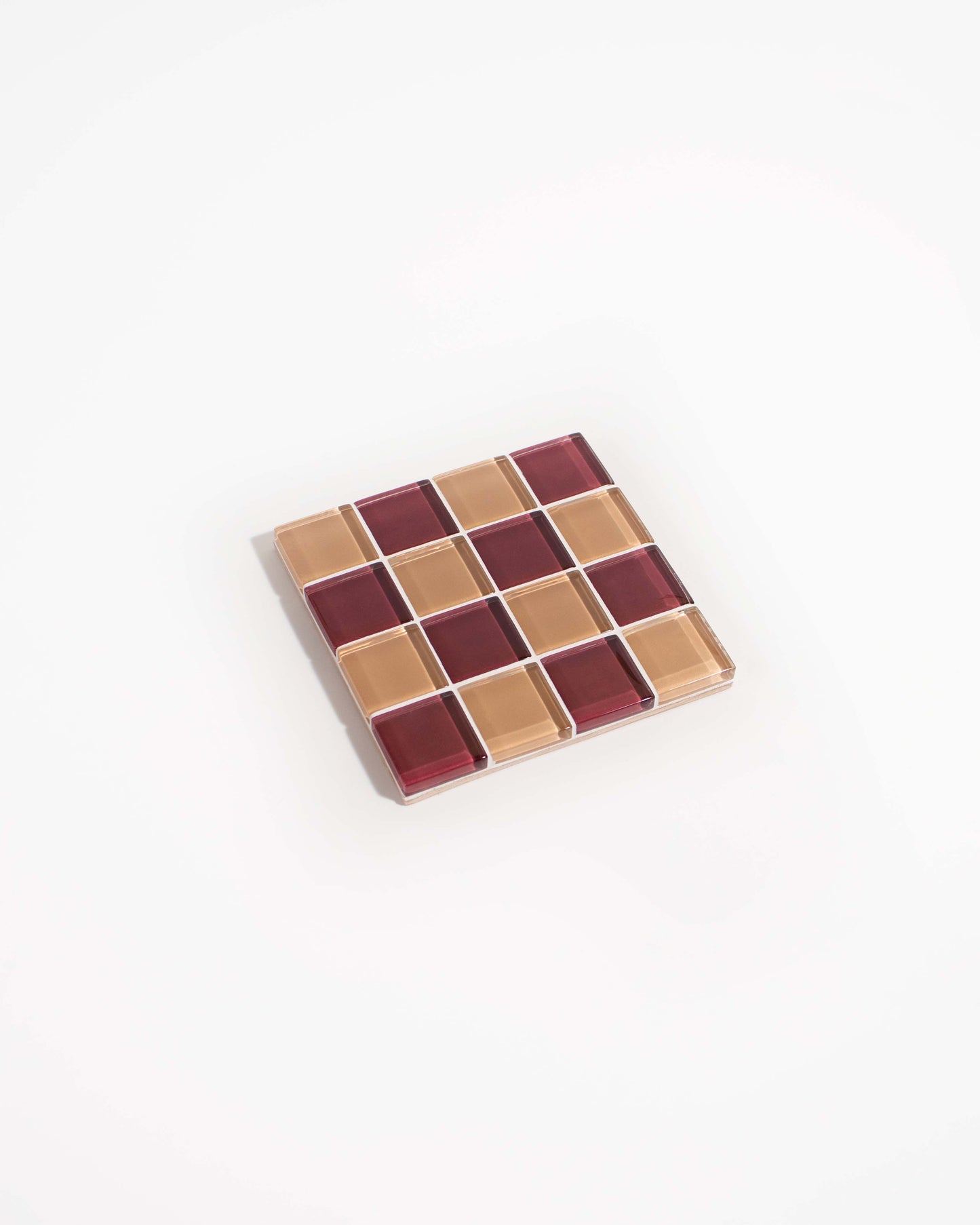 GLASS TILE COASTER - Aged Wine