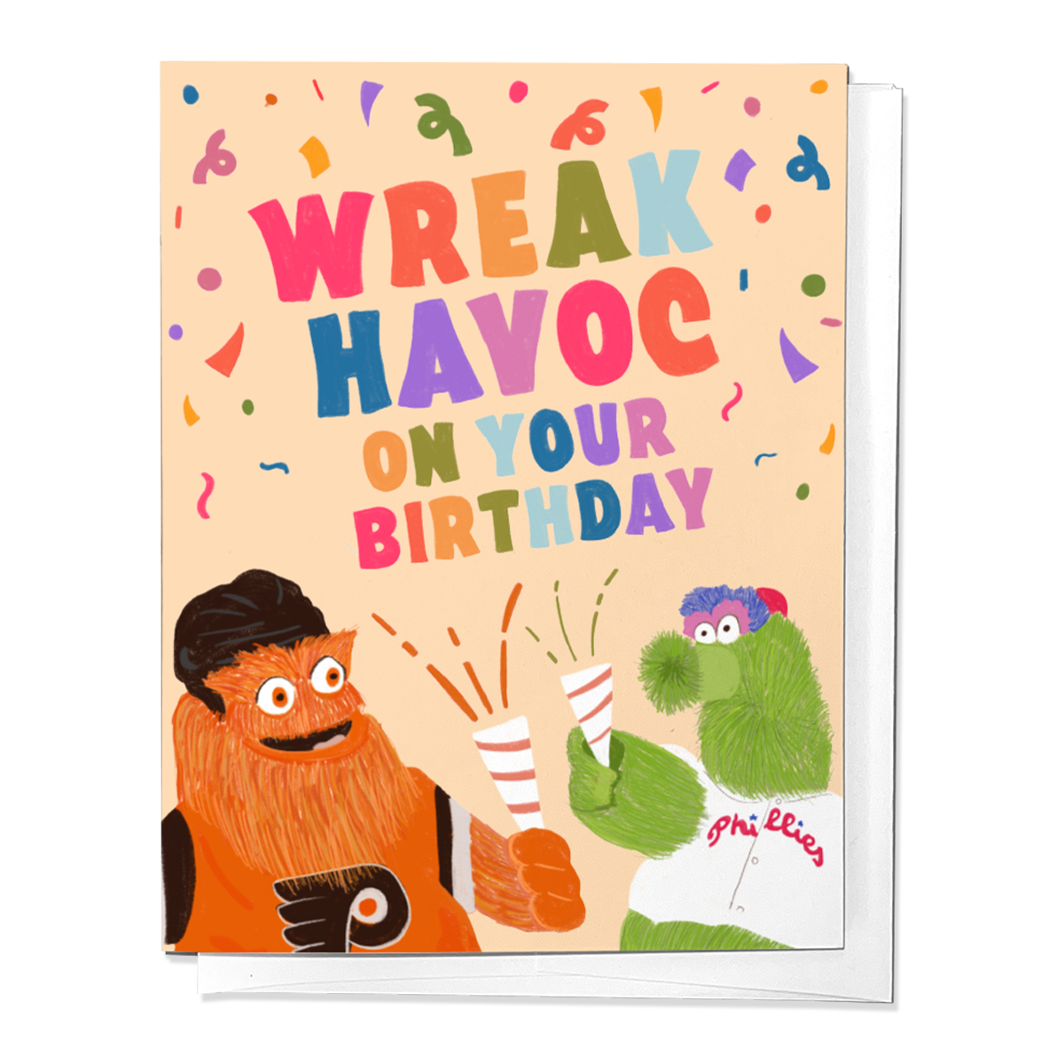 Wreak Havoc on your Birthday, Philly Sports Greeting Card