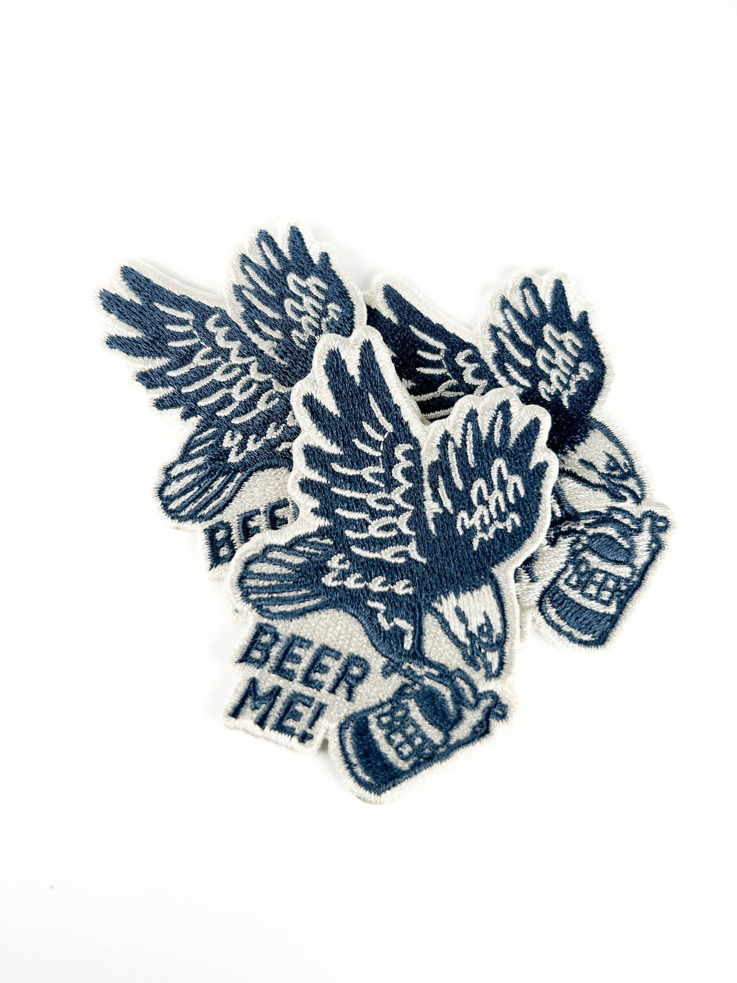 Beer Me Eagle Patch Embroidered Iron-On Patch for Hats