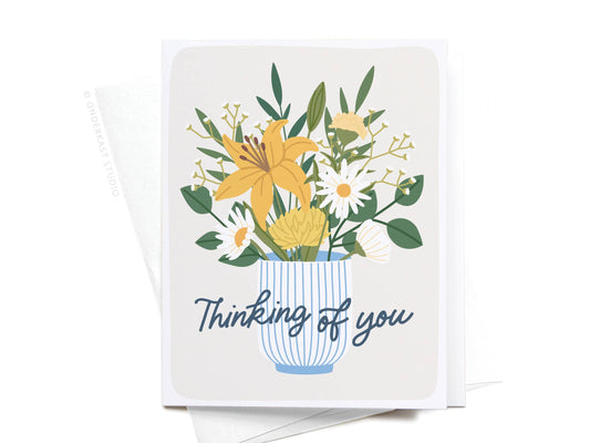 Thinking of You Flowers Greeting Card