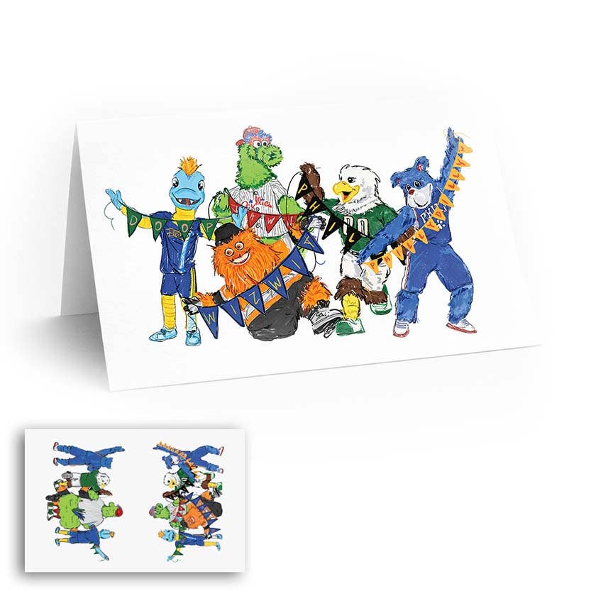 Philly Mascots Greeting Card