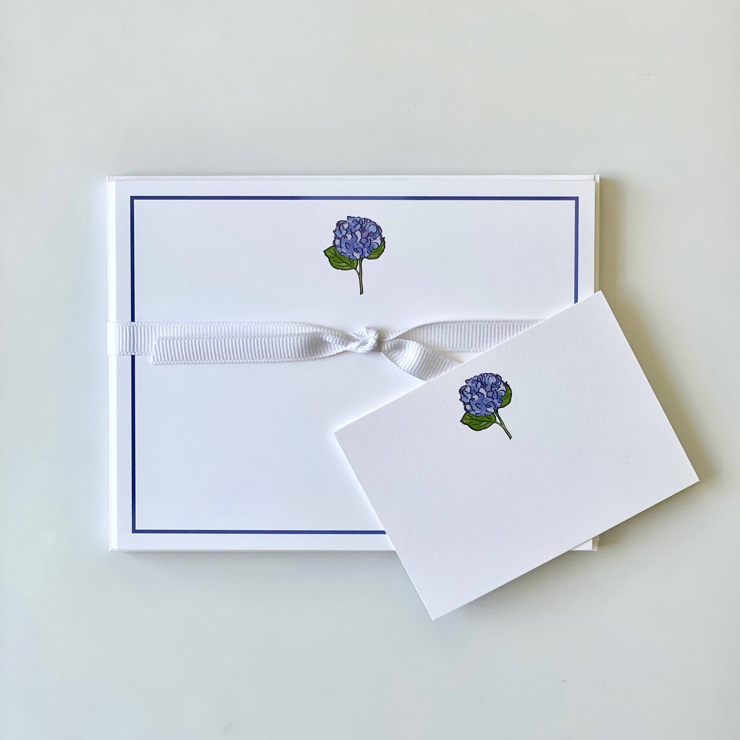 Hydrangea, Blue - Flat Note Cards Set