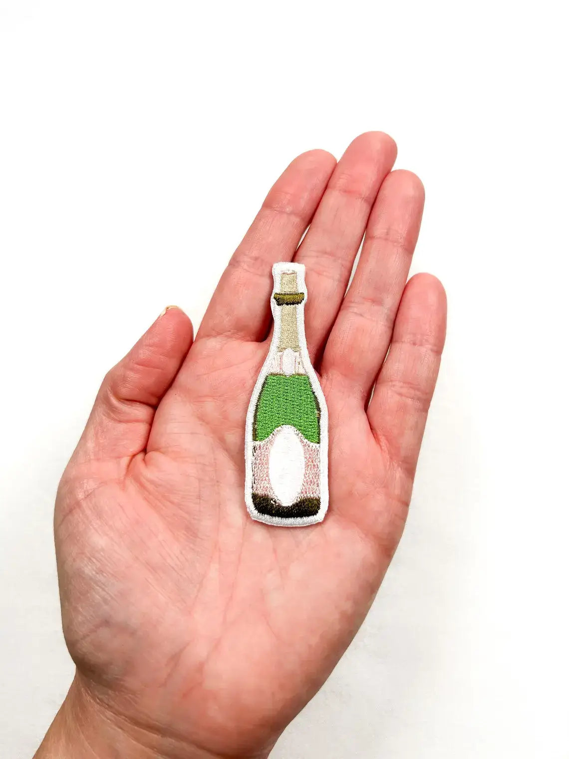 Champagne Bottle Iron-On Patch Bachelorette Party Happy Hour